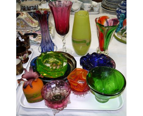 A selection of 50's & 60's Art glass and decorative glassware