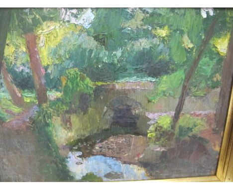 SEAN OSULLIVAN RHA
River Scape with Bridge
Provence the Artists Daughter
Pallete Knife Painting
25cm x 34cm