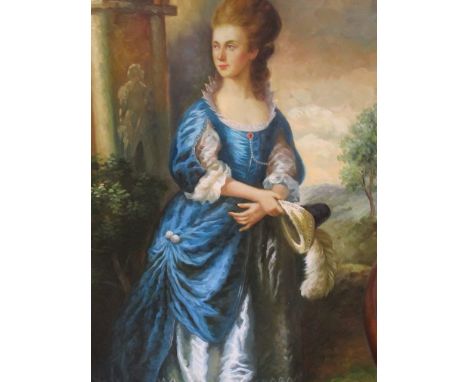 2OTH CENTURY
Portrait of an Elegant Young Lady in a Landscape
Oil on Canvas
89cm x 59cm
