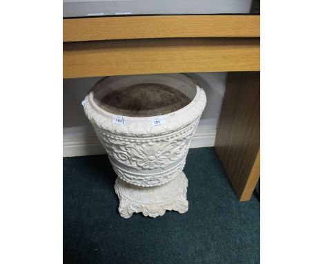 A VINTAGE V.L.LISBOA CERAMIC AND EMBOSSED PLANTER
