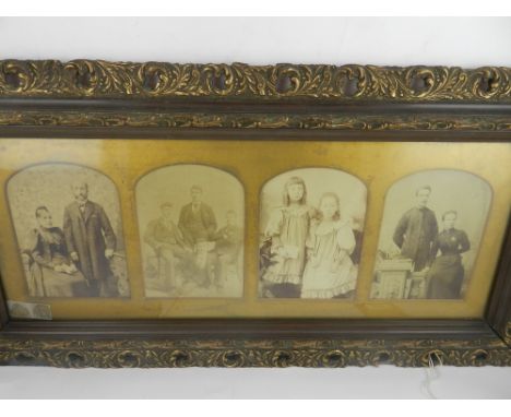 19th century British school, four family portrait photographs. H.14cm W.10cm (each image)