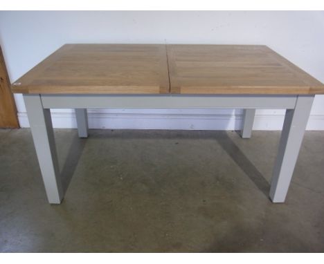 A Bramblecrest tapered leg table - Light grey - 150 cm  - no leaves 