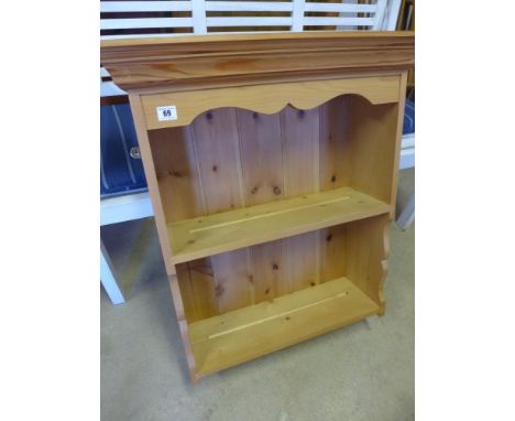 A pine wall shelf