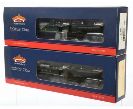 Bachmann pair of Steam Locomotives comprising of 31-089 4-4-0 GWR 3200 Earl Class Steam Locomotive No. 3214 and 31-087 4-4-0 