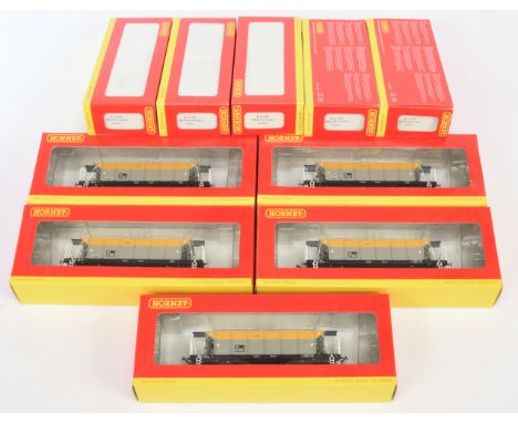 Hornby China OO. Group of 10x Hopper Wagons. Comprising 5x R6124D BR 20 Ton 193471, 5x R6288A Departmental YGB Seacow. Condit