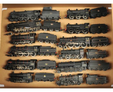 Bachmann Branchline OO Mainline Plus others - Group of BR Black Locomotives to include, 'Amethyst' 45700 and 'Wildebeeste' 61