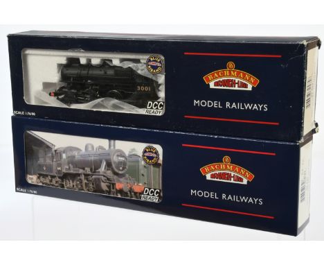 Bachmann pair of LMS Steam Locomotives comprising of 32-575 2-6-0 LMS Ivatt Class 4 Steam Locomotive No. 3001 (missing cover 