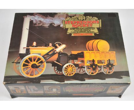 Hornby Railways 3.5" Gauge G100 Stephensons Rocket Loco &amp; Track. Loco has been used &amp; fired, comes with some track, f