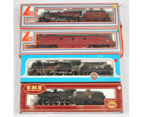 Lima OO and Airfix Locomotives - L205121 'D1016' 'Western Gladiator', L205119 13000 Crab LMS, 54120-0 LMS Black 'Royal Scots 