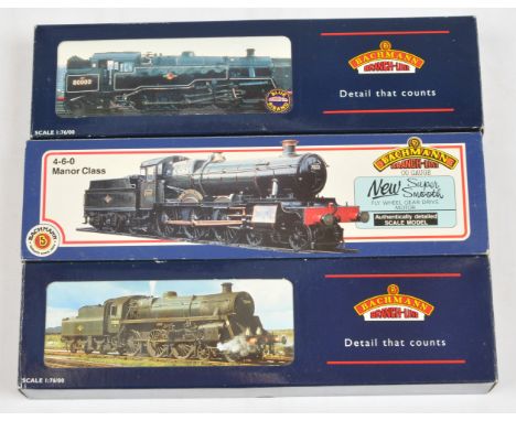 Bachmann Branchline OO Locomotives - 31-303 Manor Class 'Ramsbury Manor' '7829', 32-351 Class 4MT '80097' and 31-106A 4MT '75