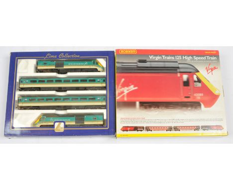 Hornby (China) OO and Lima Class 43 HST Sets - R2045 Virgin HST set and L149909 Midland Mainline set. Conditions: Generally E