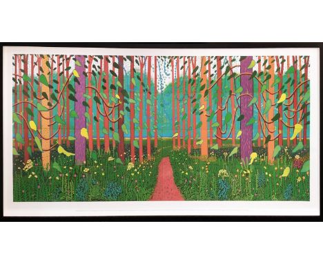 DAVID HOCKNEY OM, CH, RA (British, b.1937) 'The Arrival of Spring', offset lithograph, published for the Royal Academy, 52cm 