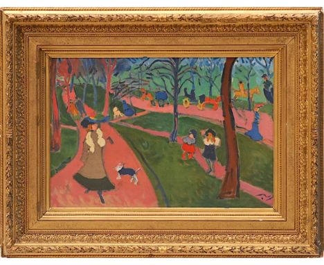 ANDRÉ DERAIN (French, 1880-1954) 'Hyde Park', lithograph, edition of 1000, printed by Mourlot, 40cm x 60cm, framed. 