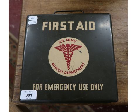 1944 US army First Aid box with contents 