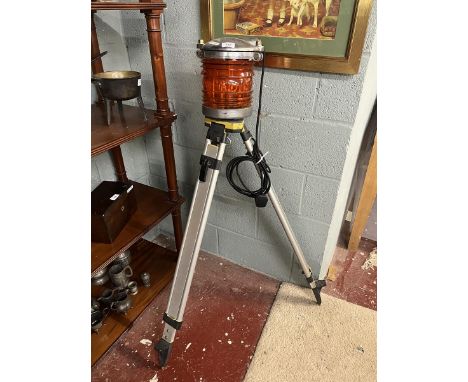 Solid aluminium and heavy duty marine navigation light. Rewired for internal use only, mounted on an aluminium tripod 