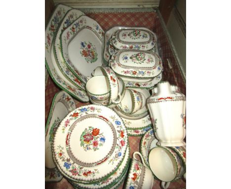 Quantity of Copeland late Spode Chinese Rose pattern dinner ware