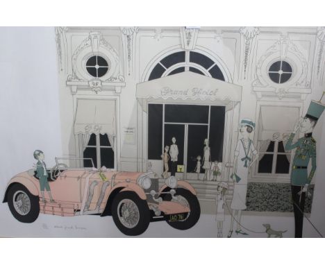 Denis Poole Noyer, group of three coloured prints, one Limited 43 of 250, 70 x 104cm