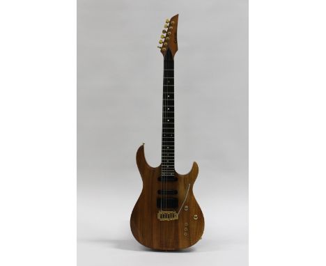 Carvin Stratocaster type electric guitar with ebony finger board and exotic hardwood body, HSS pick up configuration and Carv