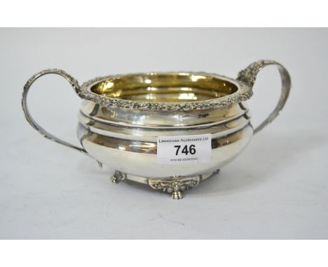 George III two handled silver sugar basin, London 1817, 13oz tGenerally very good condition but with a few minor surface dent