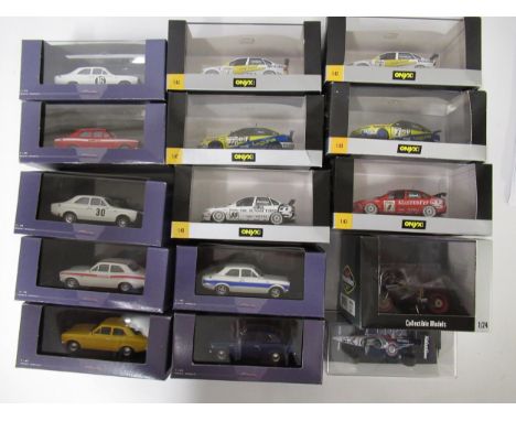 Collection of fifteen various diecast metal model vehicles, including Trofeu Ford Escorts, Onyx Renault Laguna, Onyx Vauxhall