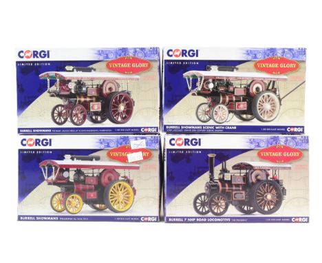 Diecast - a collection of x4 Limited Edition boxed Corgi ' Vintage Glory ' diecast steam model engines comprising' Burrell Sh