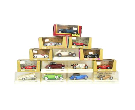 Diecast - a collection of Brumm 1/43 scale and Solido diecast model cars to include; Jaguar, Vanwall F1, Ferrari 801, Auto Un