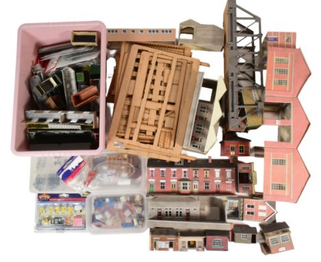 Model Railway - a collection of assorted OO gauge model railway trainset locomotive accessories to include; pre-assembled and