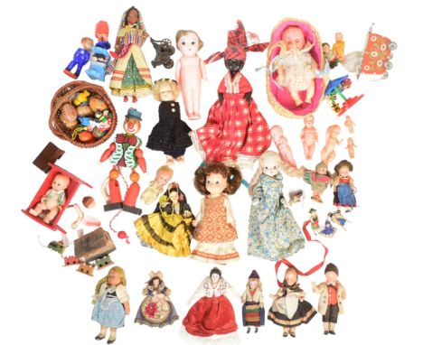 Dolls - a collection of early to mid 20th century (1910s to 1970s) miniature dolls, accessories and related items. Most with 