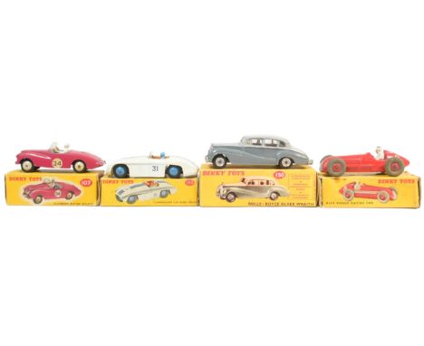 Dinky Toys - a collection of x4 vintage boxed Dinky Toys diecast models. No.133 Cunningham C-5R Road Racer, No. 107 Sunbeam A
