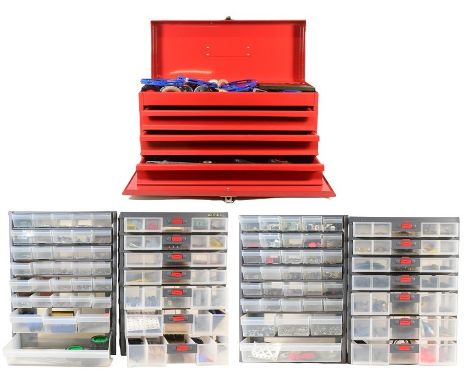 Meccano - a large collection of Meccano constructor set parts to include; cogs, wheels, plates, nuts &amp; bots, brassware, s