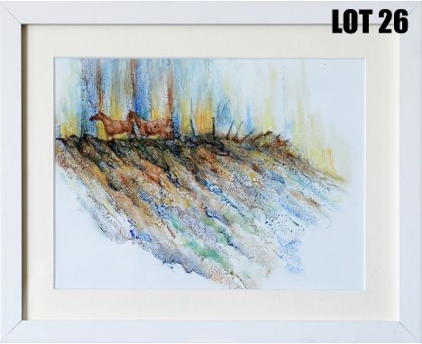 ‘On The Ridge’ by Elizabeth Crabtree 6 of 7 lots (33 x 27cm) Framed On-Glaze Print on Ceramic http://elizabethcrabtree.weebly