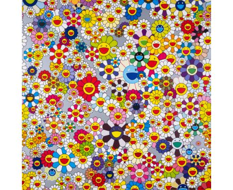 Takashi Murakami (b.1962)Flower (Kaikai Kiki 27)Offset lithograph printed in colours, 2004, signed and dated in black ink, nu