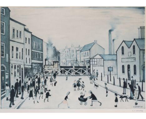 Laurence Stephen Lowry (1887-1976)The Level CrossingOffset lithograph printed in colours, 1973, signed in pencil, from the ed