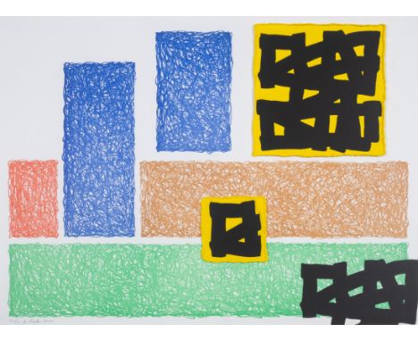 Jonathan Lasker (b.1948)Town & CountryEtching with aquatint printed in colours, 2000, signed and dated in pencil, numbered fr