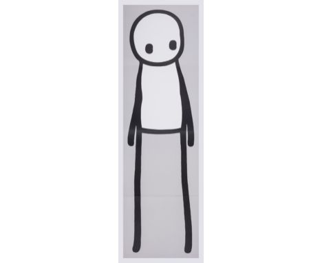 STIK (b.1979)Standing Figure (Grey)Offset lithograph printed in colours, 2015, on wove paper, accompanied by the book 'STIK' 