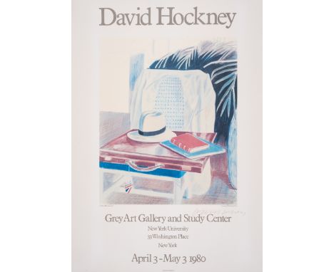 David Hockney (b.1937)Grey Art Gallery, New York, 1980 (Baggott 66)Offset lithograph printed in colours, 1980, signed in penc