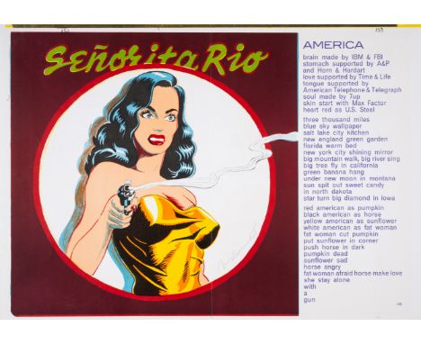 Mel Ramos (1935-2018)Señorita Rio, from One Cent Life (Hilger 40)Lithograph printed in colours, 1963, signed and dated in pen