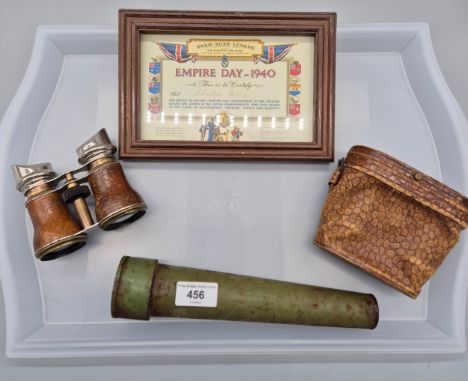 Vintage Binoculars French 8 VERRES Field Opera Theatre glasses, Military prison of war kaleidoscope along with empire day 194
