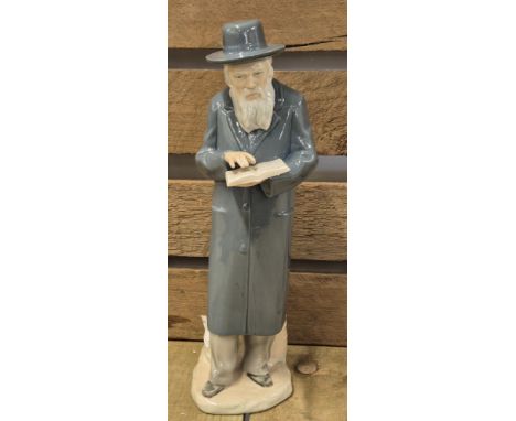 A Spanish Nao porcelain Jewish Rabbi figurine [30cm] 