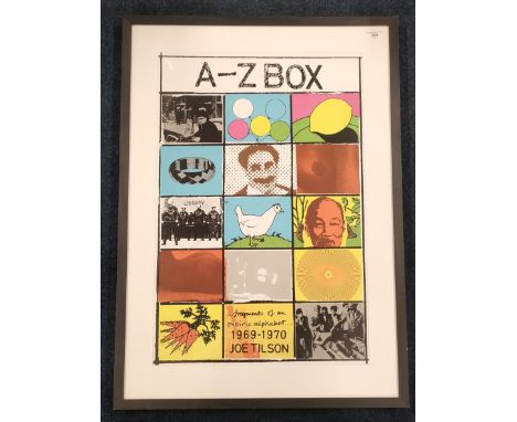 Joe Tilson Framed Lithograph Print "A-Z BOX" Fragment of an oneiric alphabet... 1969-1970- Joe Tilson. Black contemporary fra