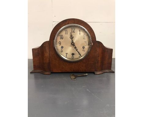 A Mahogany Cased Mantle clock with FHT movement
