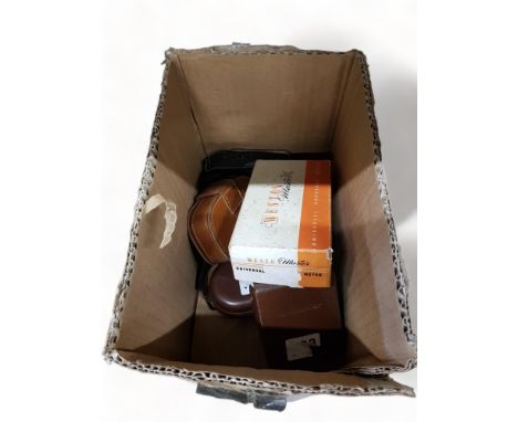 BOX OF VINTAGE LIGHT METERS 