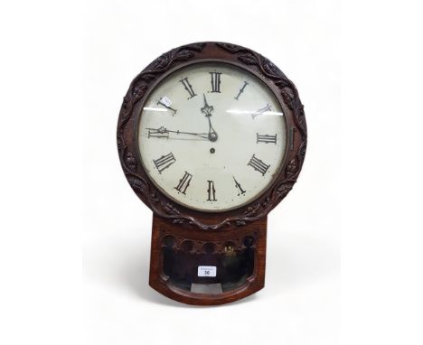ANTIQUE CARVED WALL CLOCK