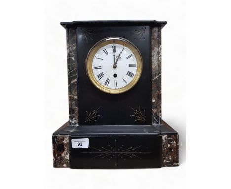 VICTORIAN SLATE MANTLE CLOCK