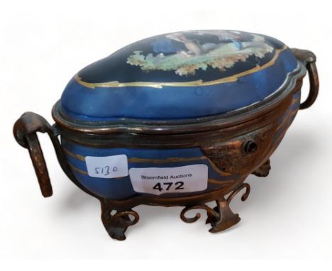 ANTIQUE DRESSING TABLE TRINKET BOX 