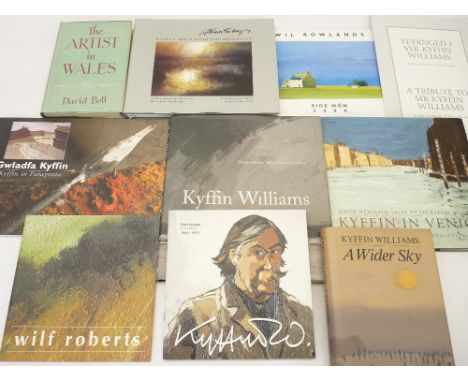 SIR KYFFIN WILLIAMS &amp; OTHER WELSH ARTIST REFERENCE BOOKS &amp; CATALOGUES (9) to include Gwladfa Kyffin, Kyffin in Patago