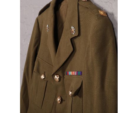 A Army No 2 Dress uniform, Jacket &amp; Trousers, Royal Army service corp, 2nd Lieutenant rank, Queens Crown Buttons, (no siz