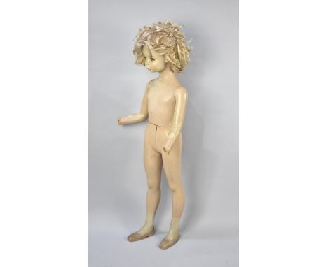 A Mid 20th Century Childs Mannequin, Missing Hands, 108cms High 
