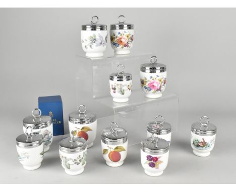 Twelve Various Royal Worcester Egg Coddlers 