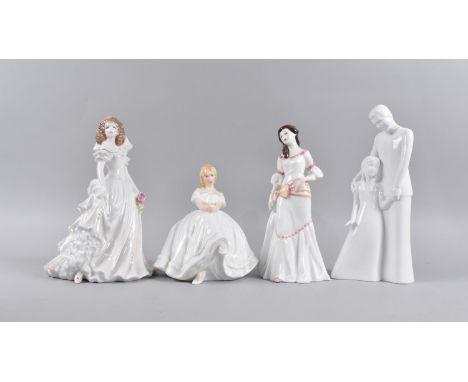 Two Royal Doulton Figures, One Coalport and One Royal Worcester (2nd) 